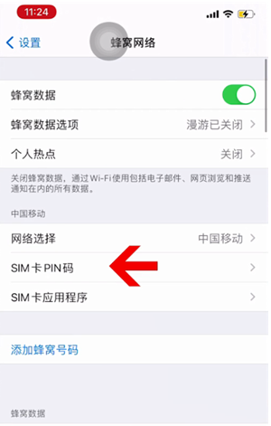 港闸苹果14维修网分享如何给iPhone14的SIM卡设置密码 